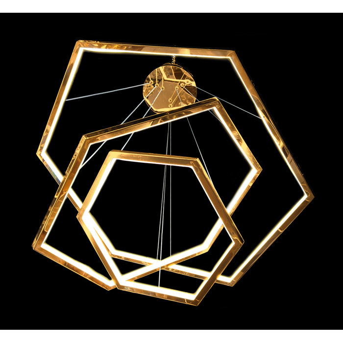 Everly Quinn Enochville 3 Light LED Tiered Chandelier Wayfair